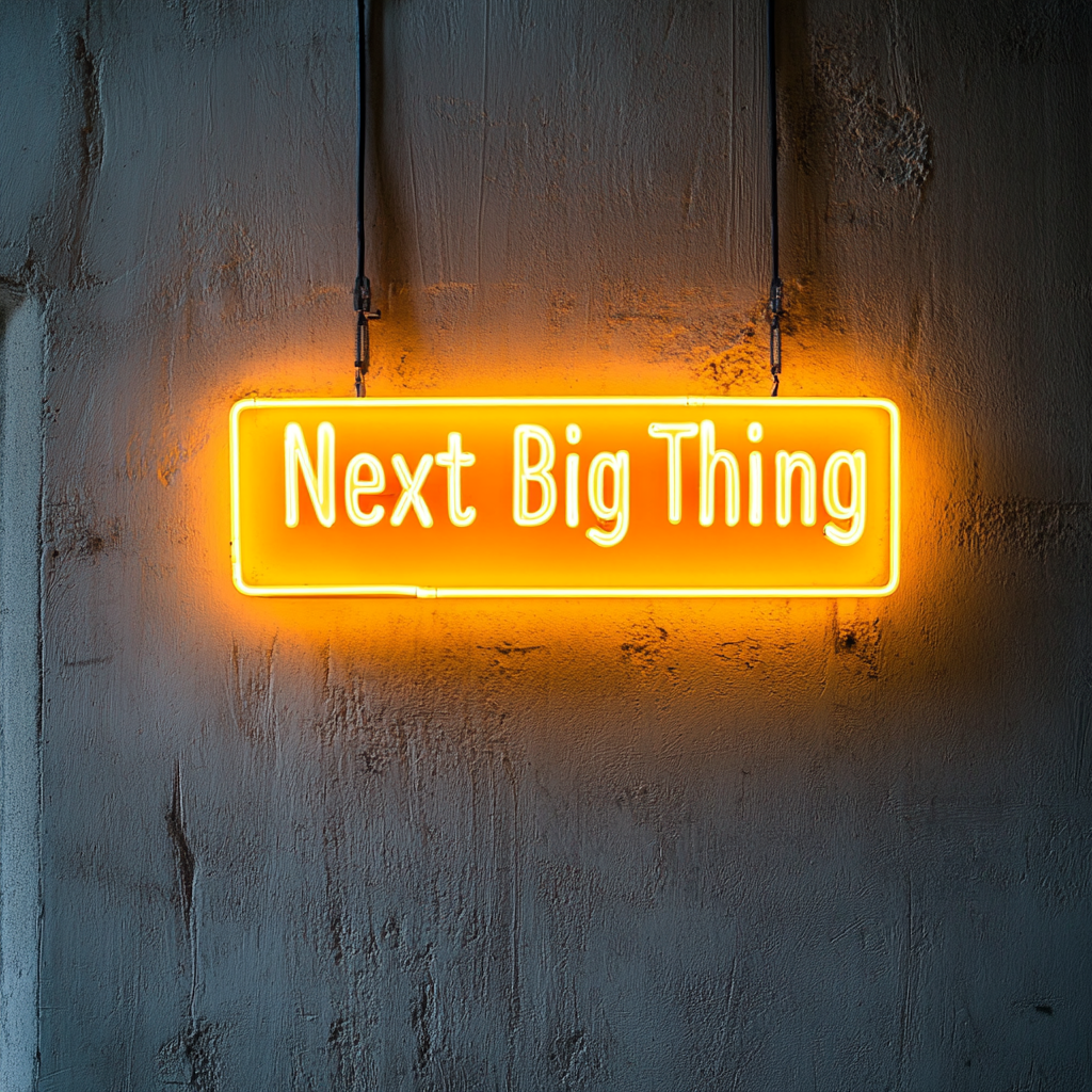 "Next Big Thing" - Yellow Neon Sign, 24 Inches