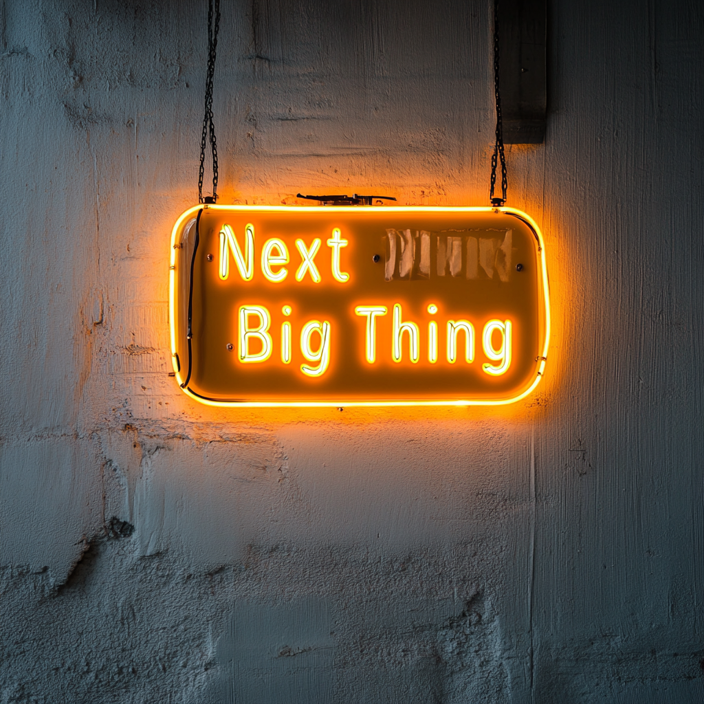 "Next Big Thing" - Yellow Neon Sign, 24 Inches
