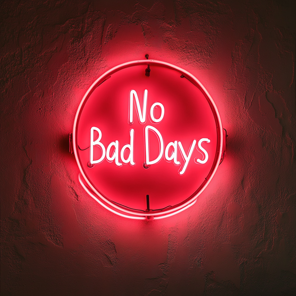 No Bad Days - Red Neon Sign, 24 Inches