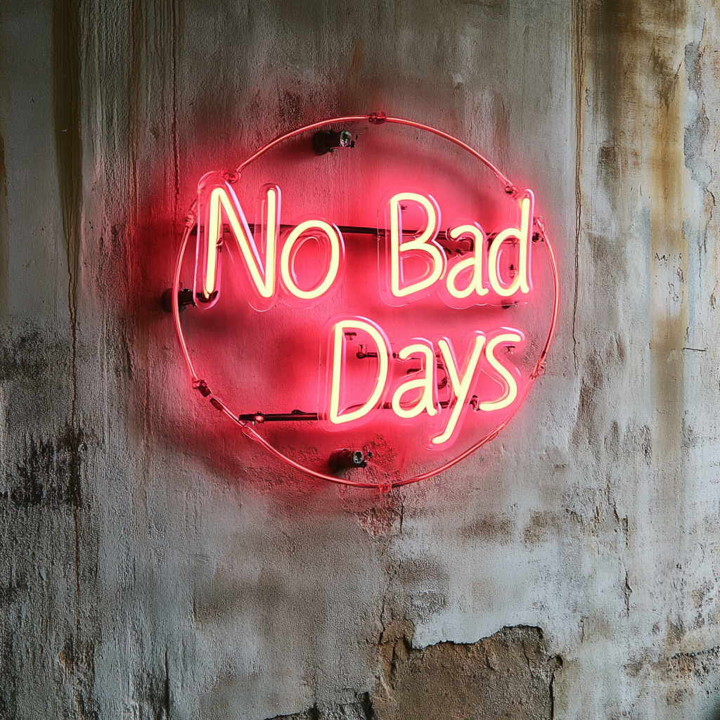 No Bad Days - Red Neon Sign, 24 Inches