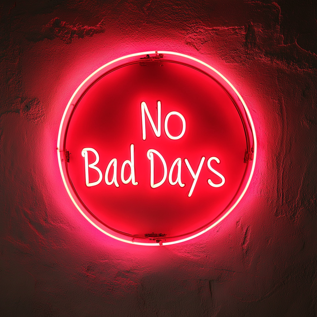 No Bad Days - Red Neon Sign, 24 Inches