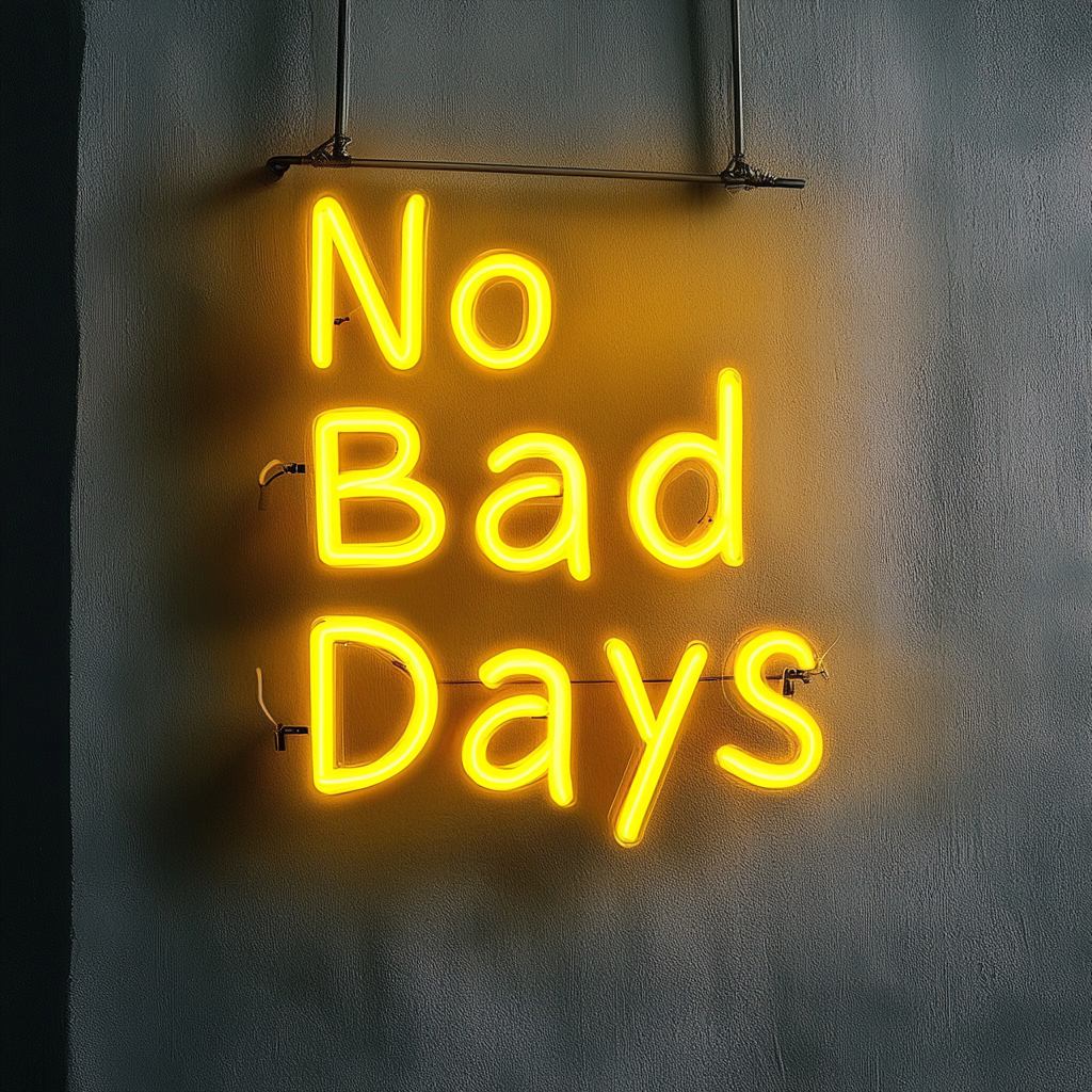 No Bad Days - Yellow Neon Sign, 18 Inches