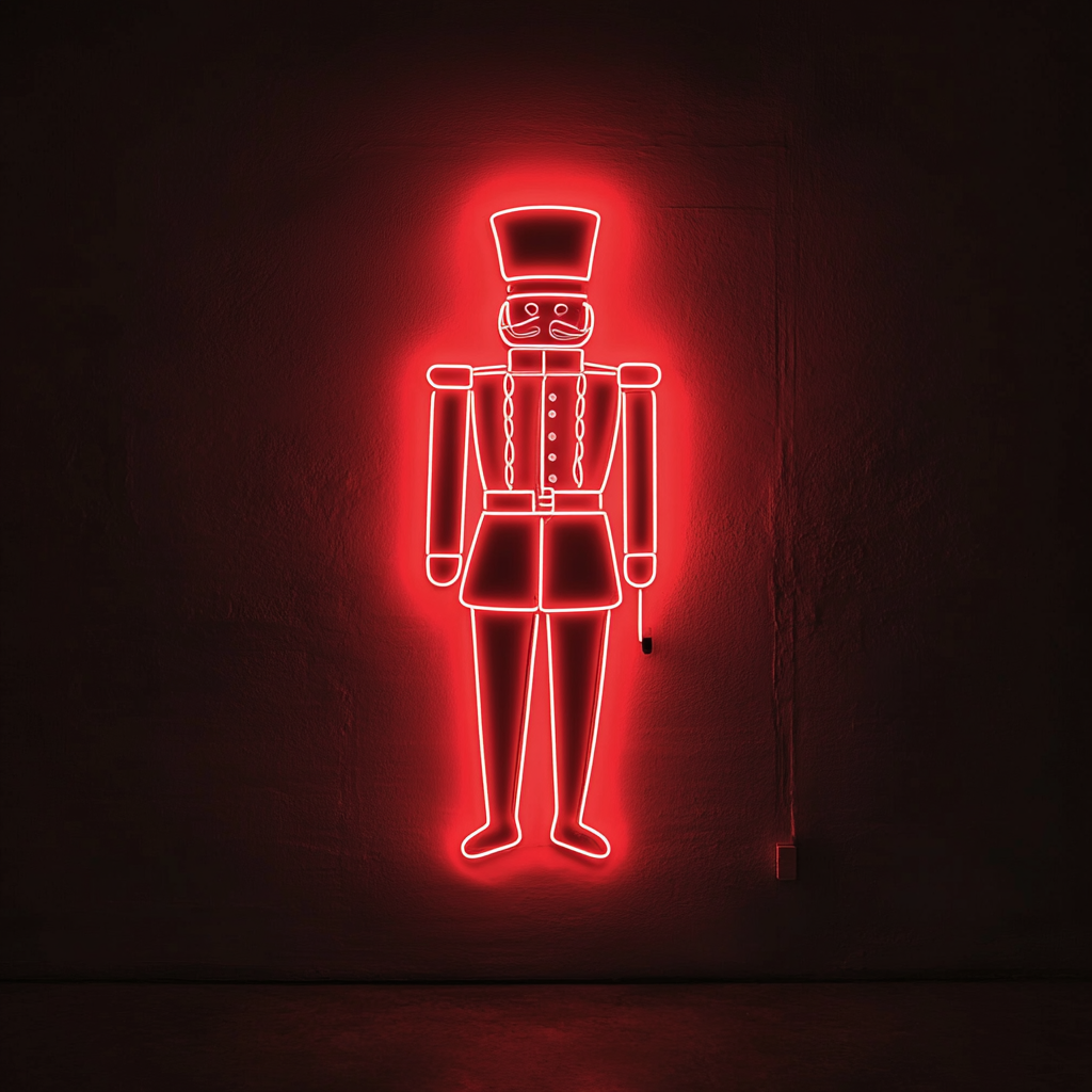 Nut Cracker - Red Neon Sign, 24 Inches