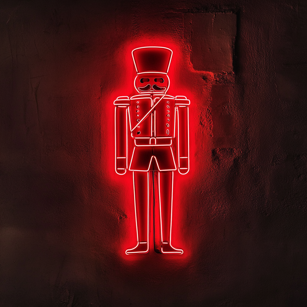 Nut Cracker - Red Neon Sign, 18 Inches