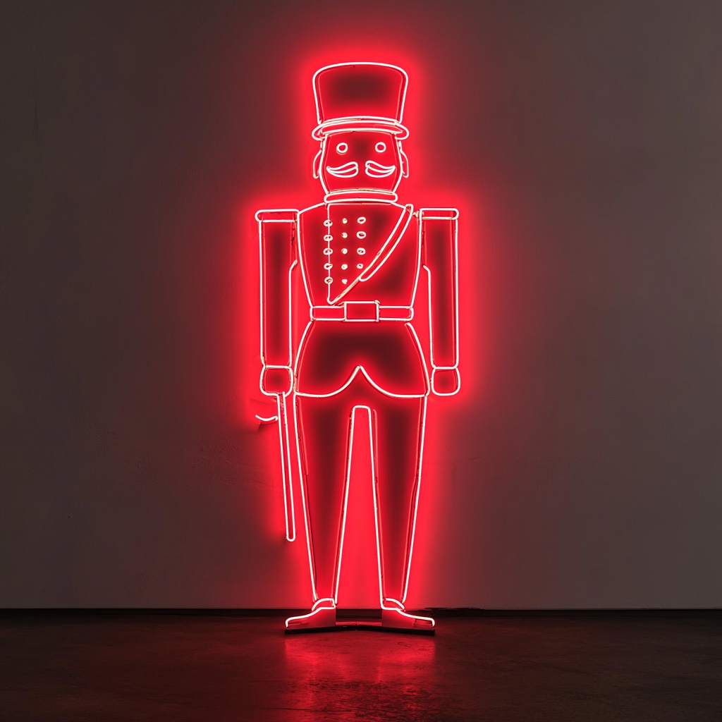 Nut Cracker - Red Neon Sign, 24 Inches