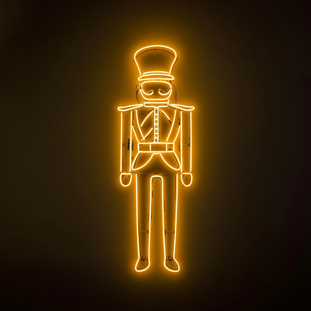 Nut Cracker - Yellow Neon Sign, 24 Inches