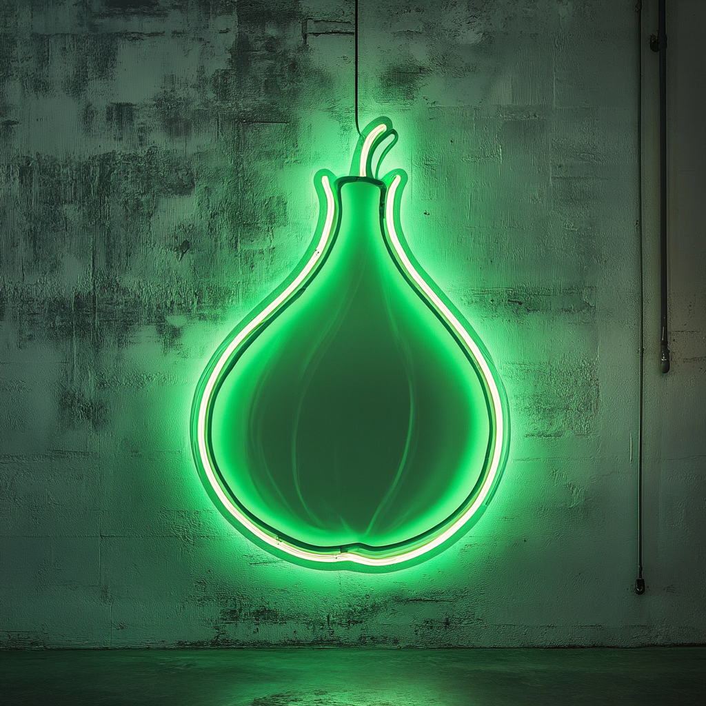Onion - Green Neon Sign, 24 Inches