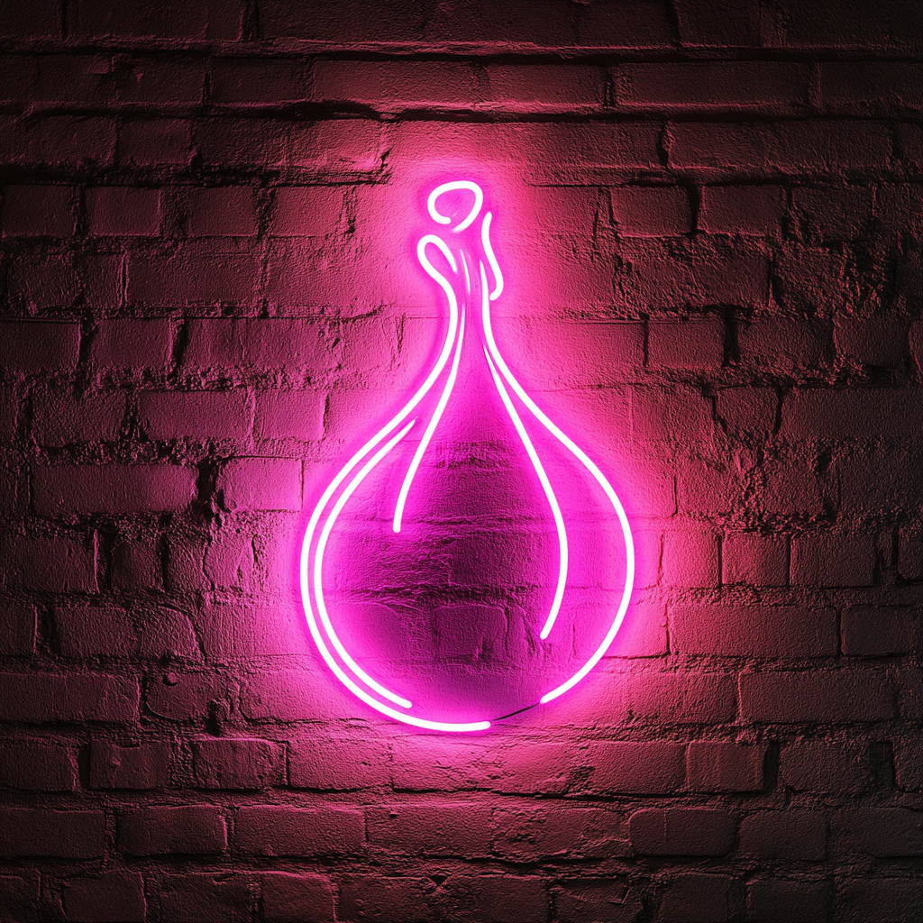 Onion - Pink Neon Sign, 18 Inches