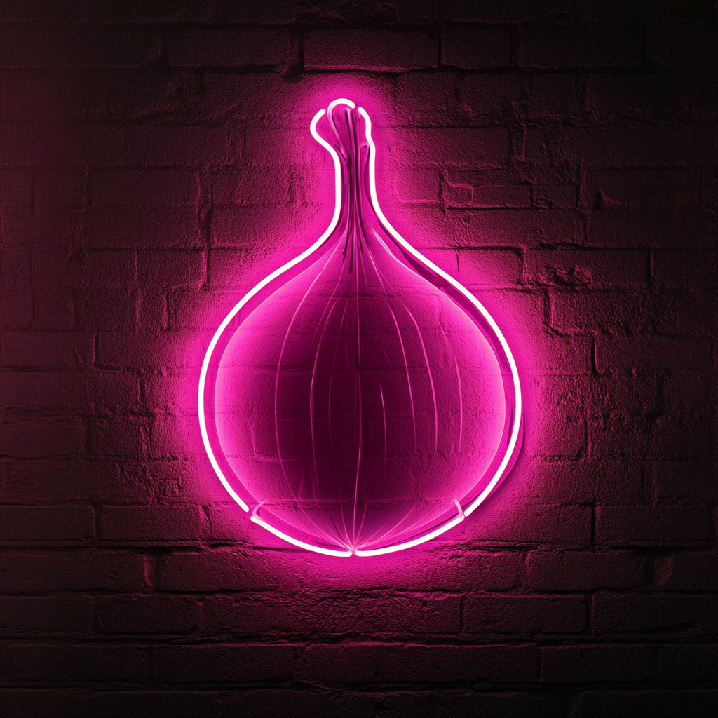 Onion - Pink Neon Sign, 24 Inches