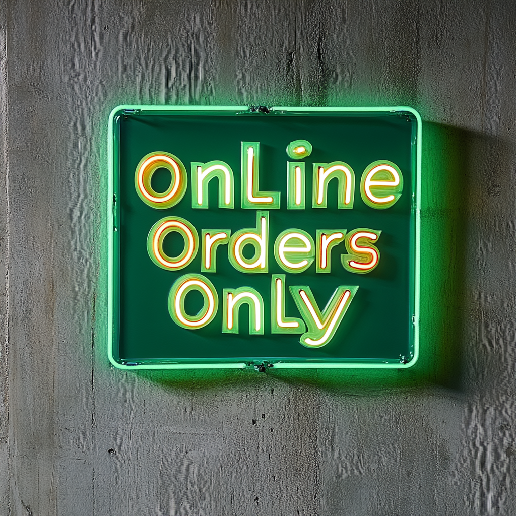 Online Orders Only - Green Neon Sign, 18 Inches