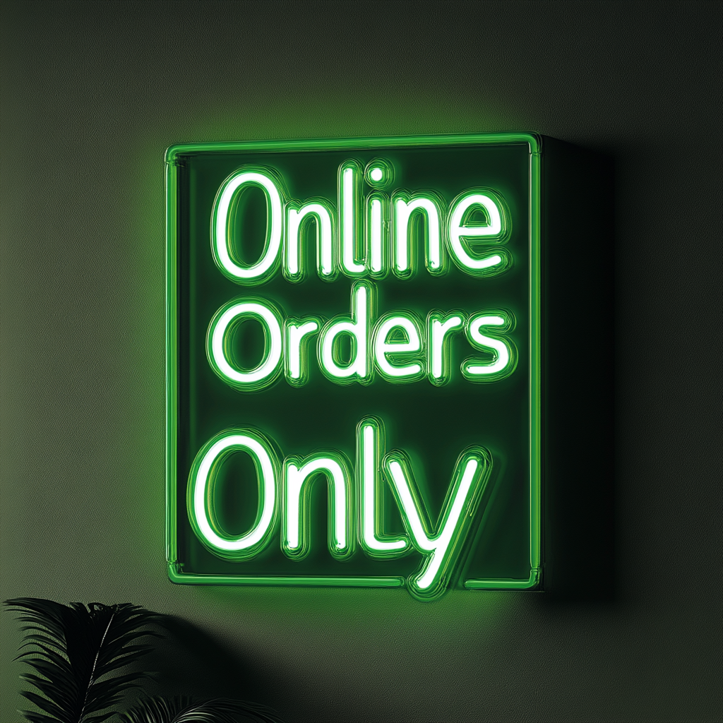 Online Orders Only - Green Neon Sign, 24 Inches