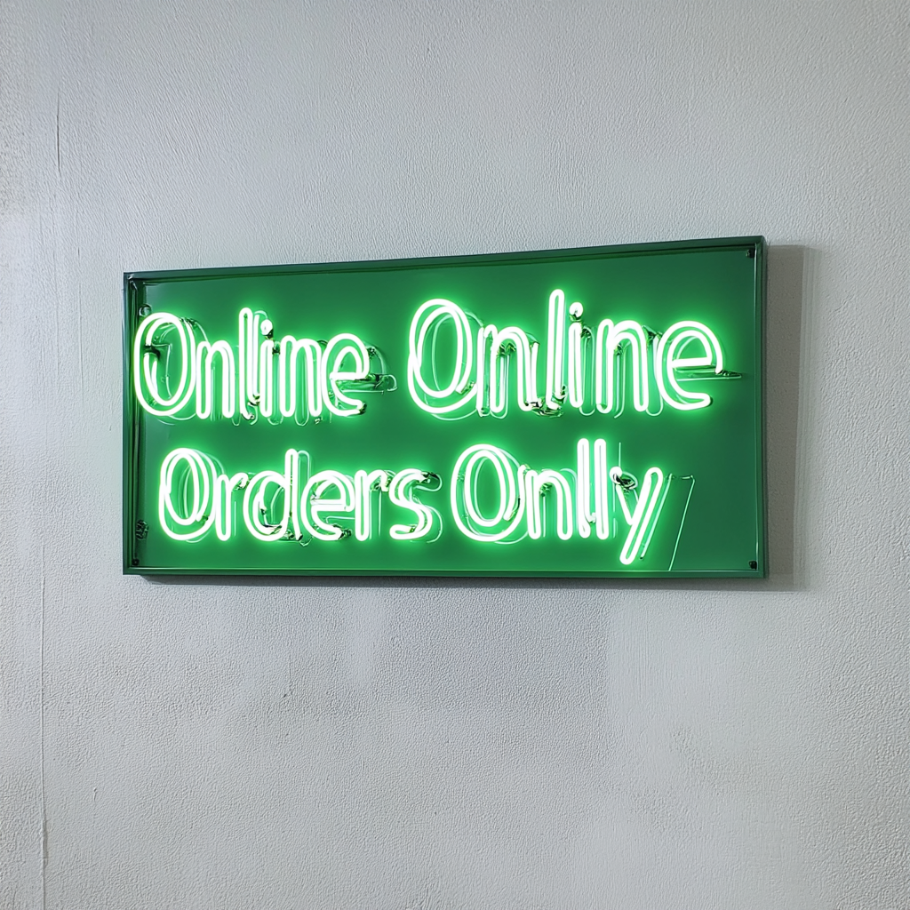 Online Orders Only - Green Neon Sign, 24 Inches