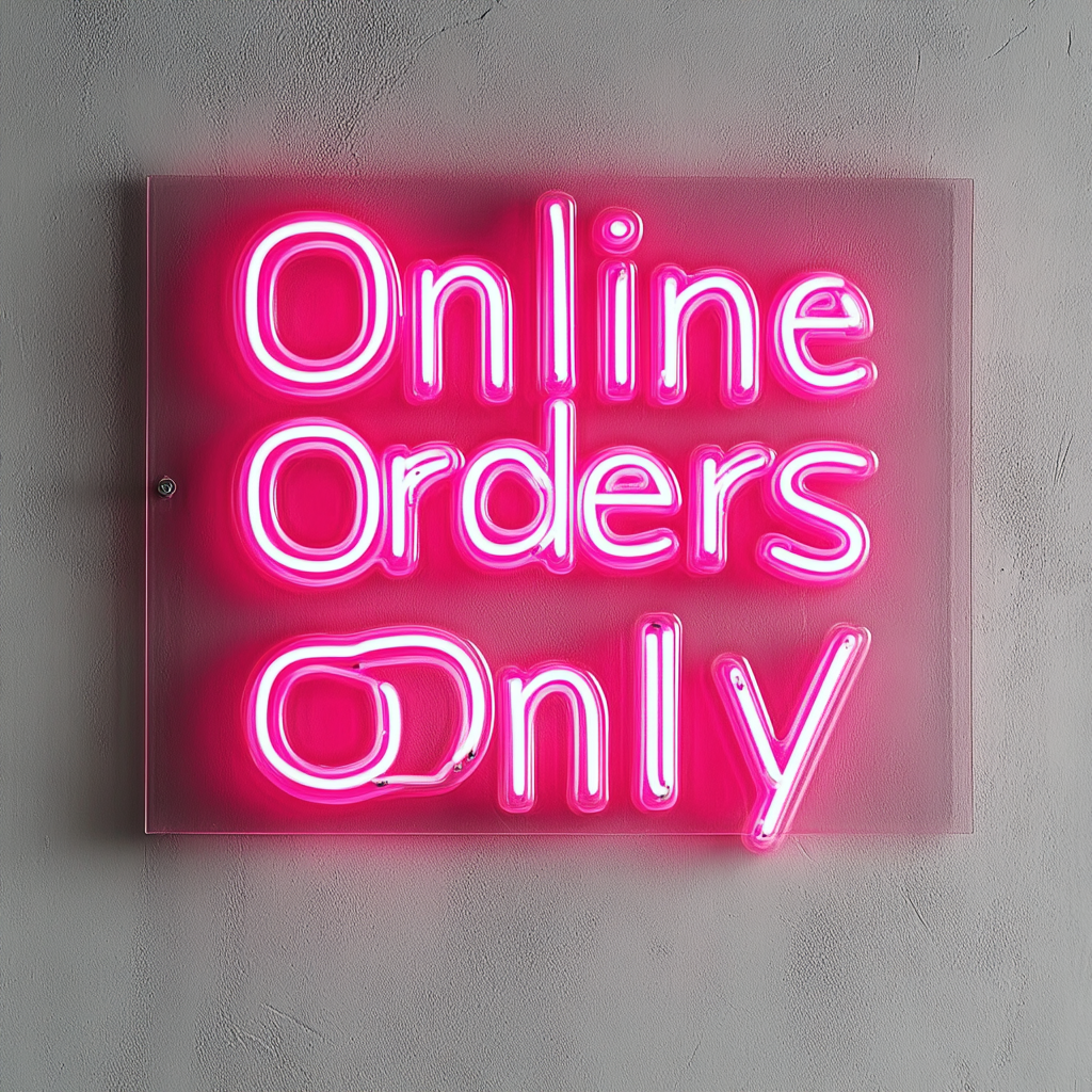 Online Orders Only - Pink Neon Sign, 18 Inches