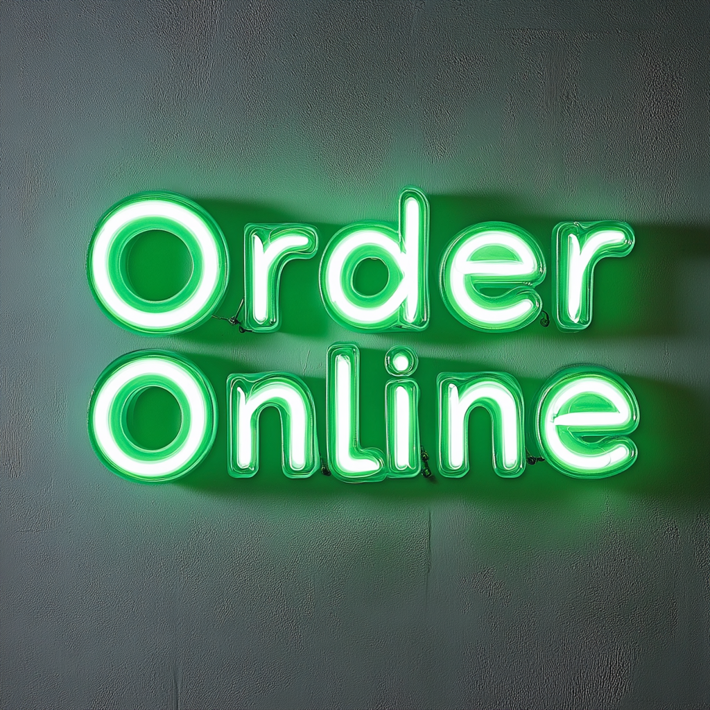 Order Online - Green Neon Sign, 18 Inches