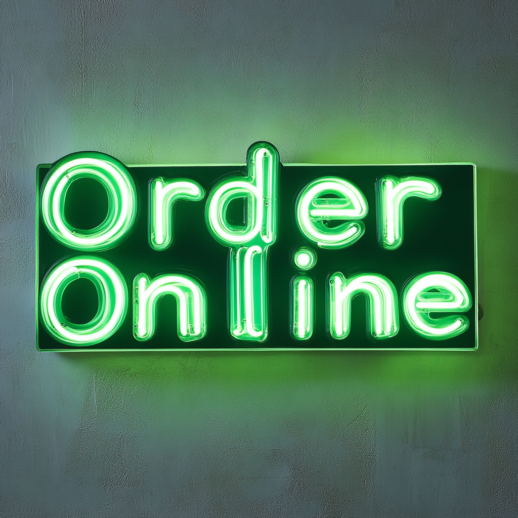 Order Online - Green Neon Sign, 18 Inches