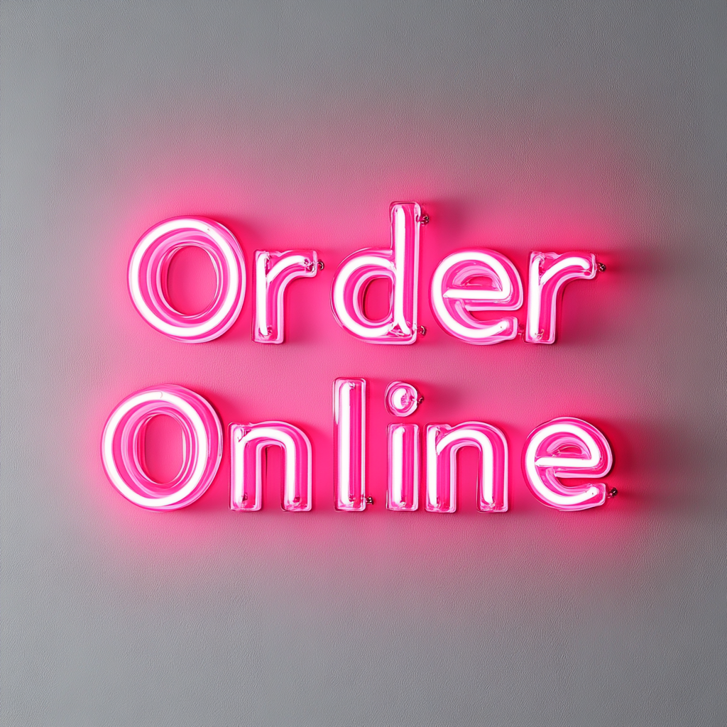 Order Online - Pink Neon Sign, 18 Inches