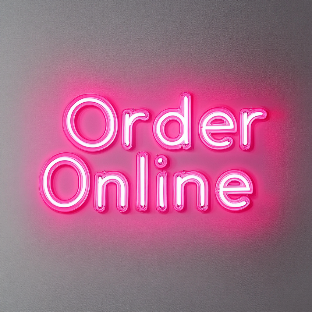 Order Online - Pink Neon Sign, 18 Inches