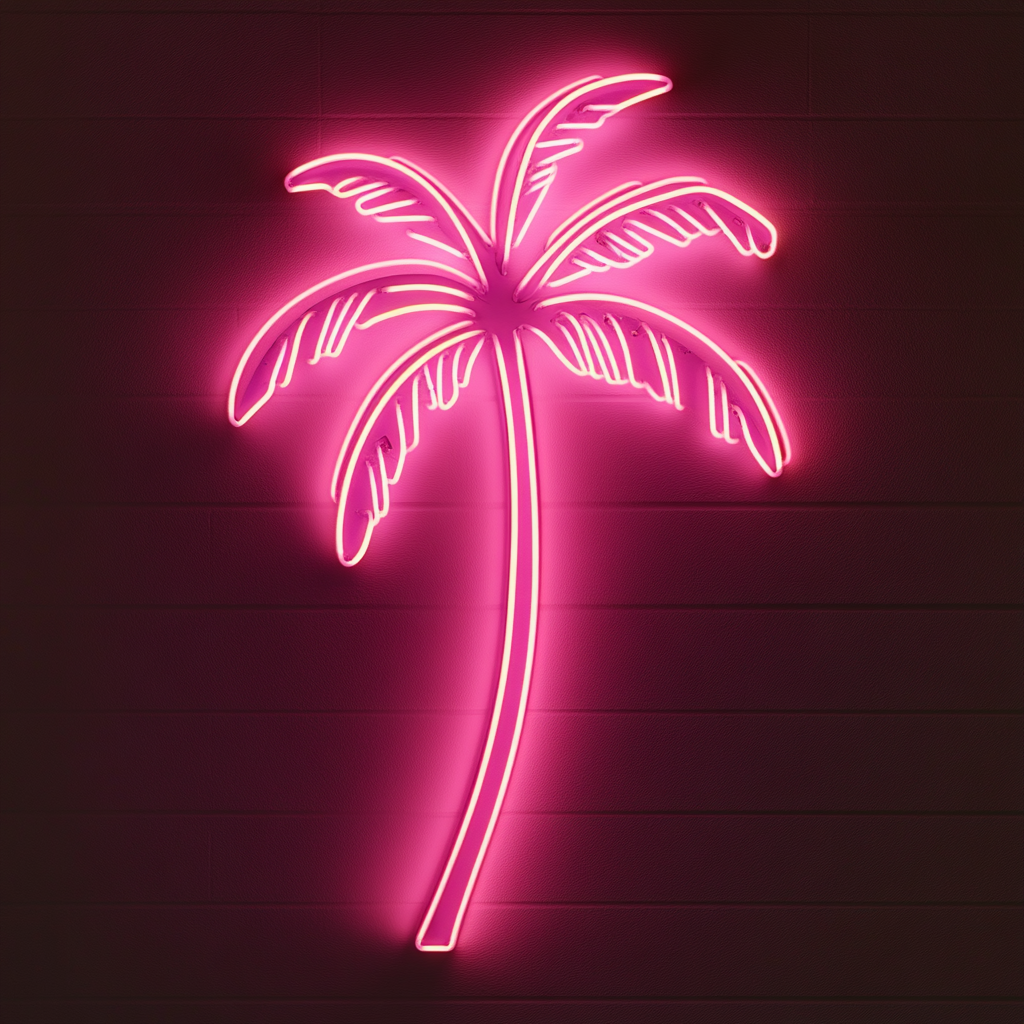 Palm Tree - Pink Neon Sign, 18 Inches