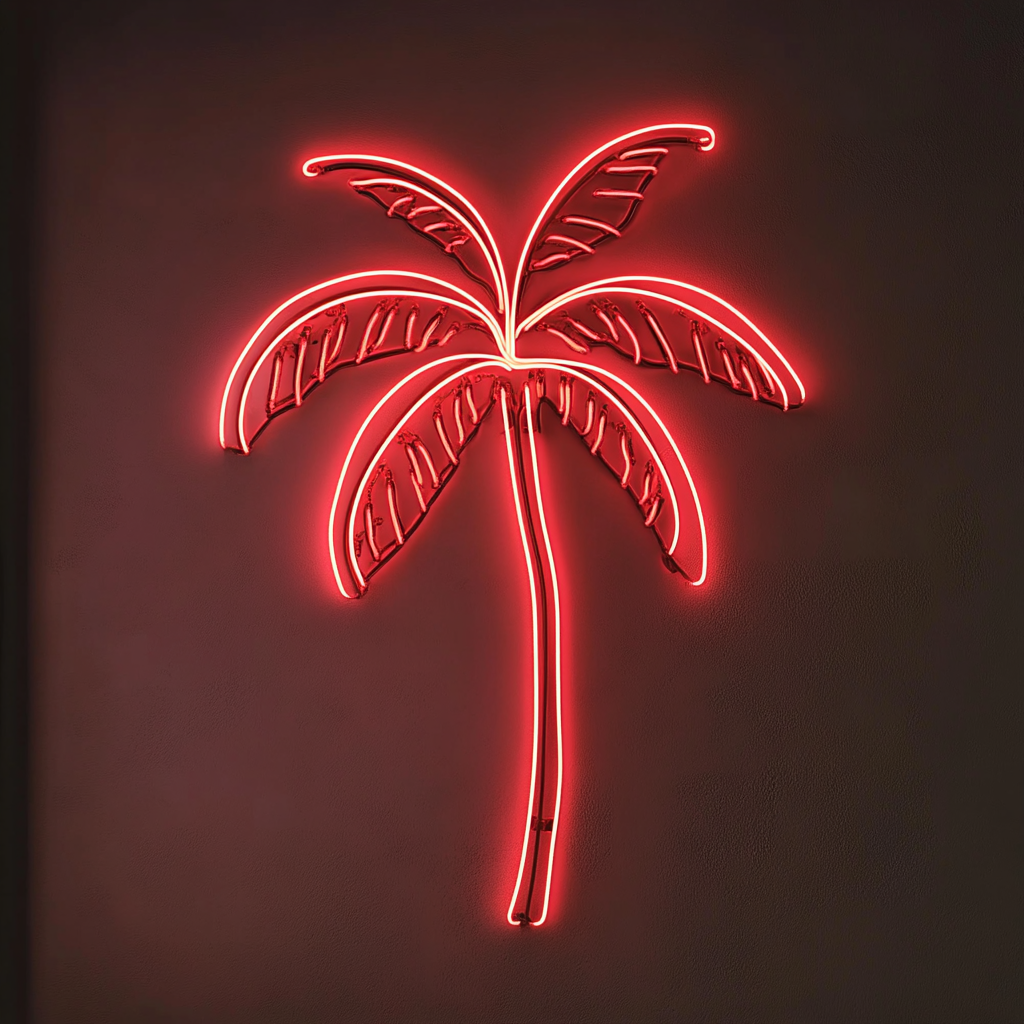 Palm Tree - Red Neon Sign, 18 Inches