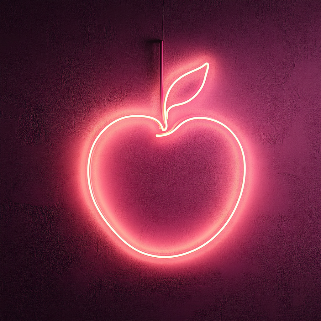 Peach - Pink Neon Sign, 24 Inches