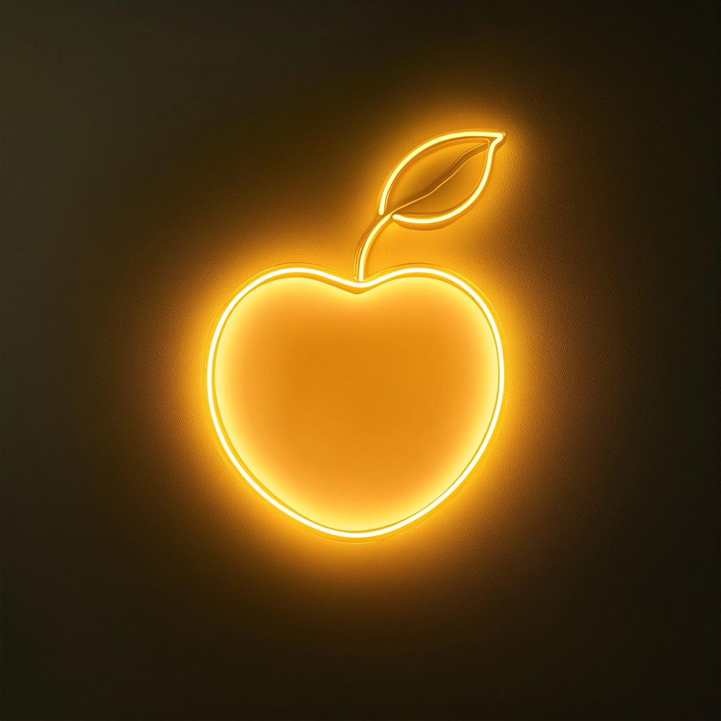 Peach - Yellow Neon Sign, 24 Inches
