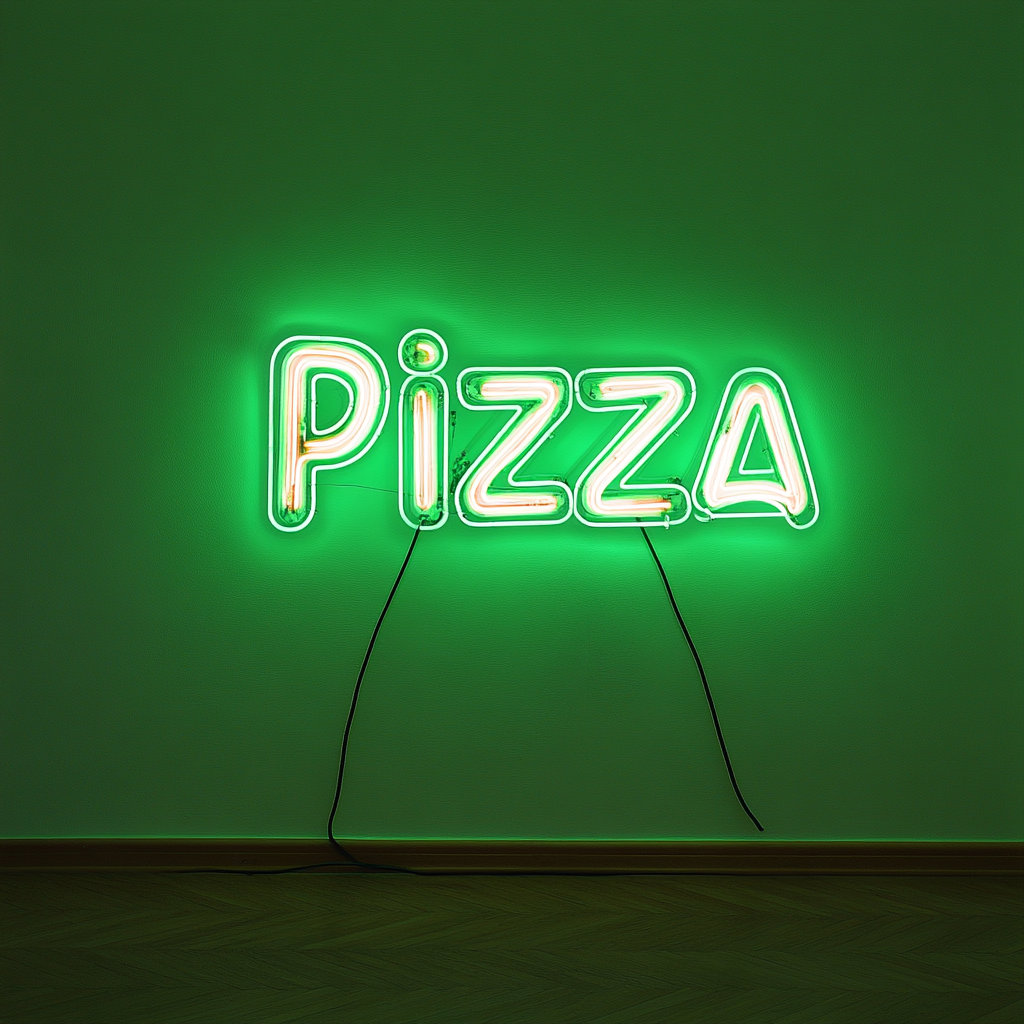 Pizza - Green Neon Sign, 18 Inches