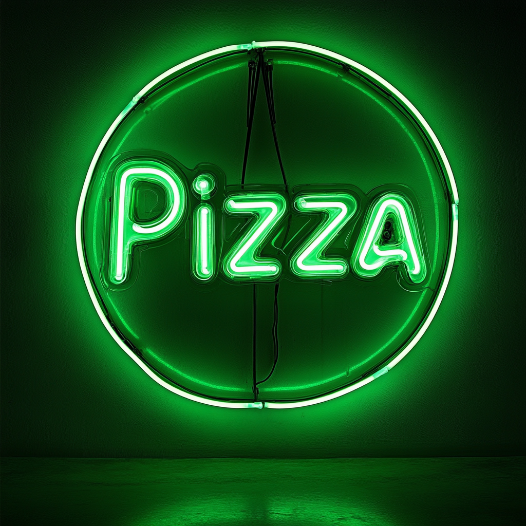 Pizza - Green Neon Sign, 24 Inches