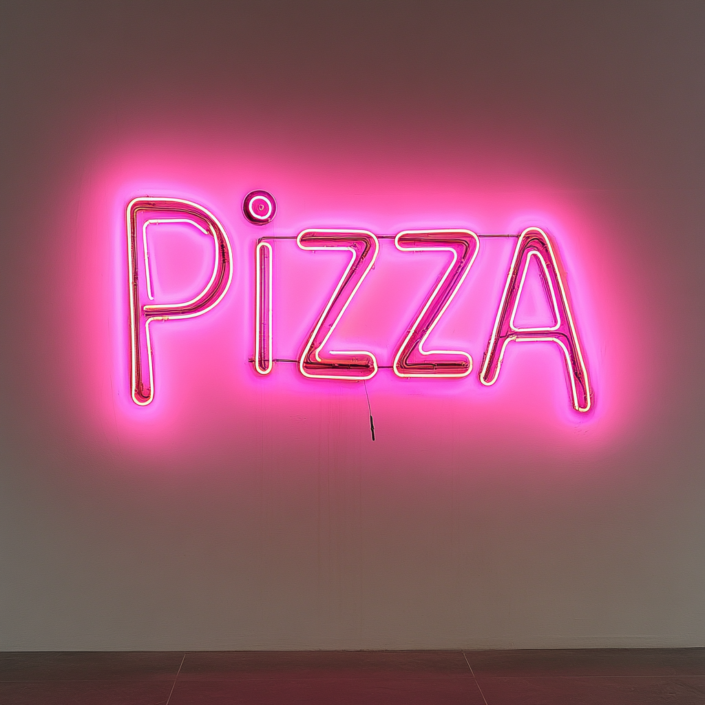 Pizza - Pink Neon Sign, 24 Inches