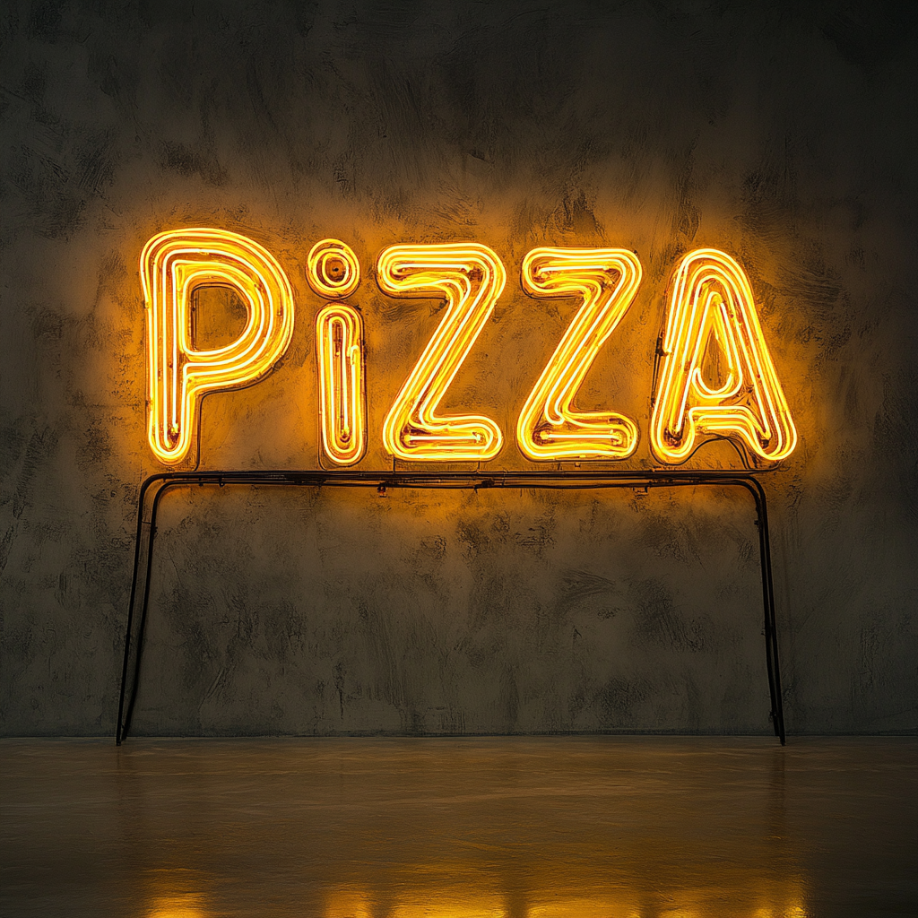 Pizza - Yellow Neon Sign, 18 Inches