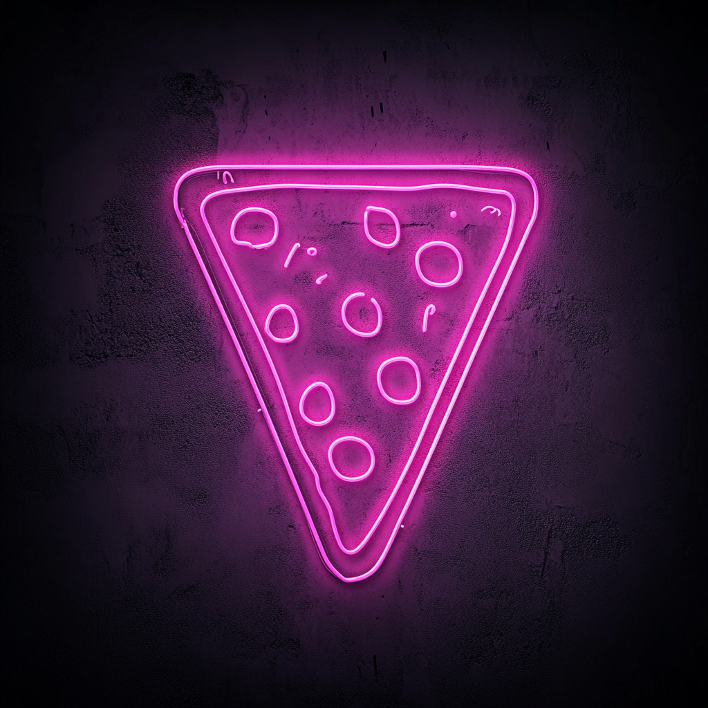 Pizza Box - Pink Neon Sign, 24 Inches