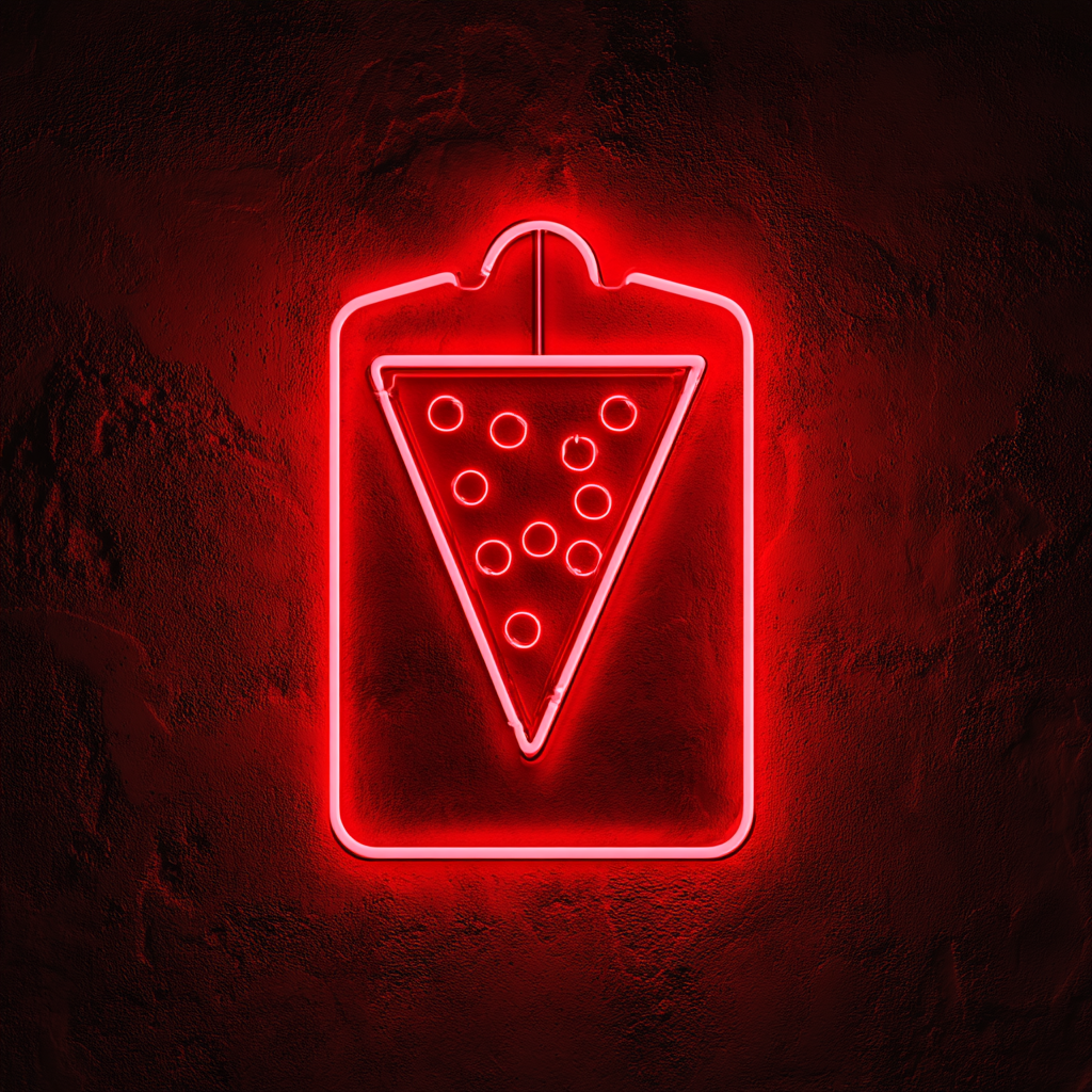 Pizza Box - Red Neon Sign, 24 Inches