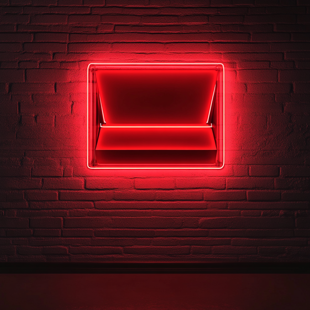 Pizza Box - Red Neon Sign, 24 Inches