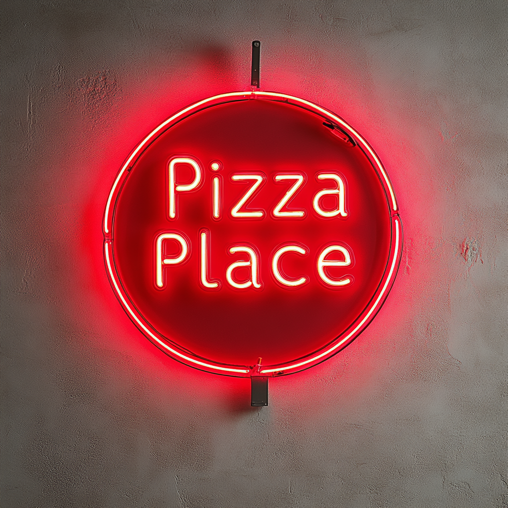 Pizza Place - Red Neon Sign, 24 Inches