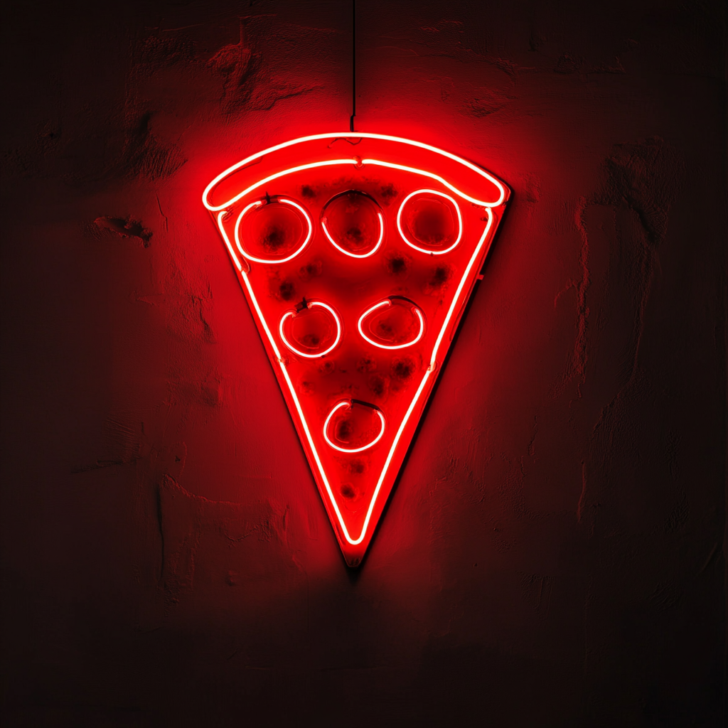Pizza Slice - Red Neon Sign, 24 Inches