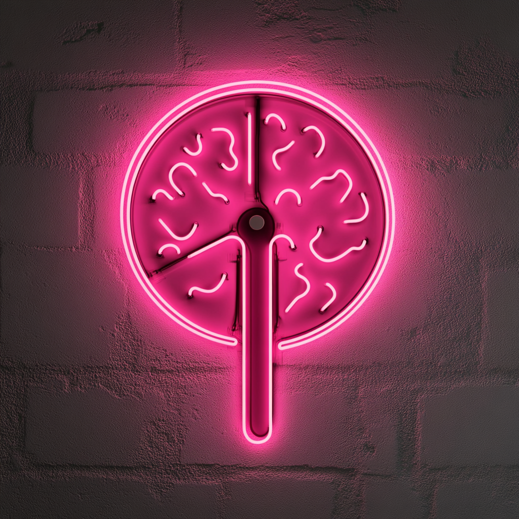 Pizza Slicing Wheel - Pink Neon Sign, 24 Inches