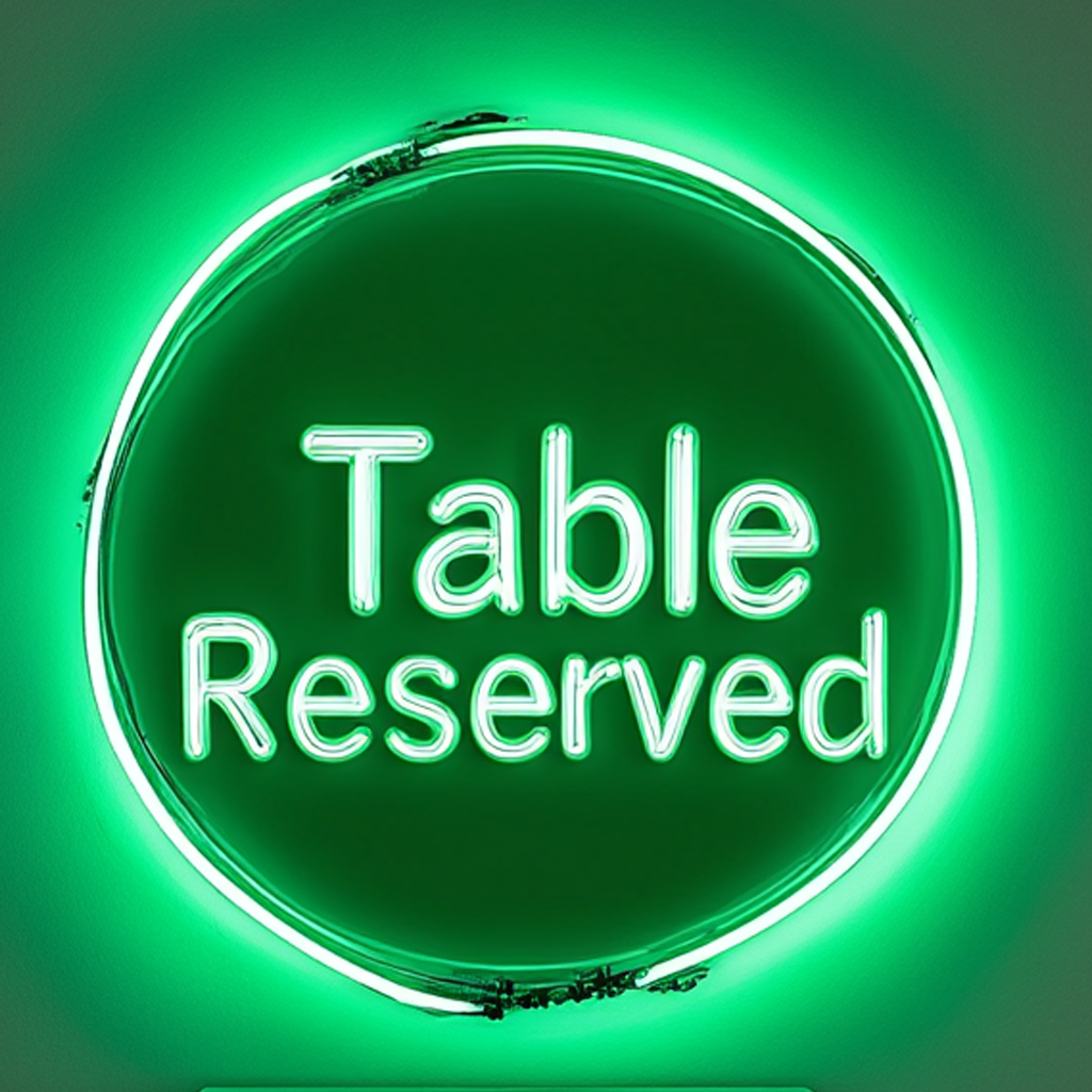 "Please Seat Yourself" - Green Neon Sign, 24 Inches