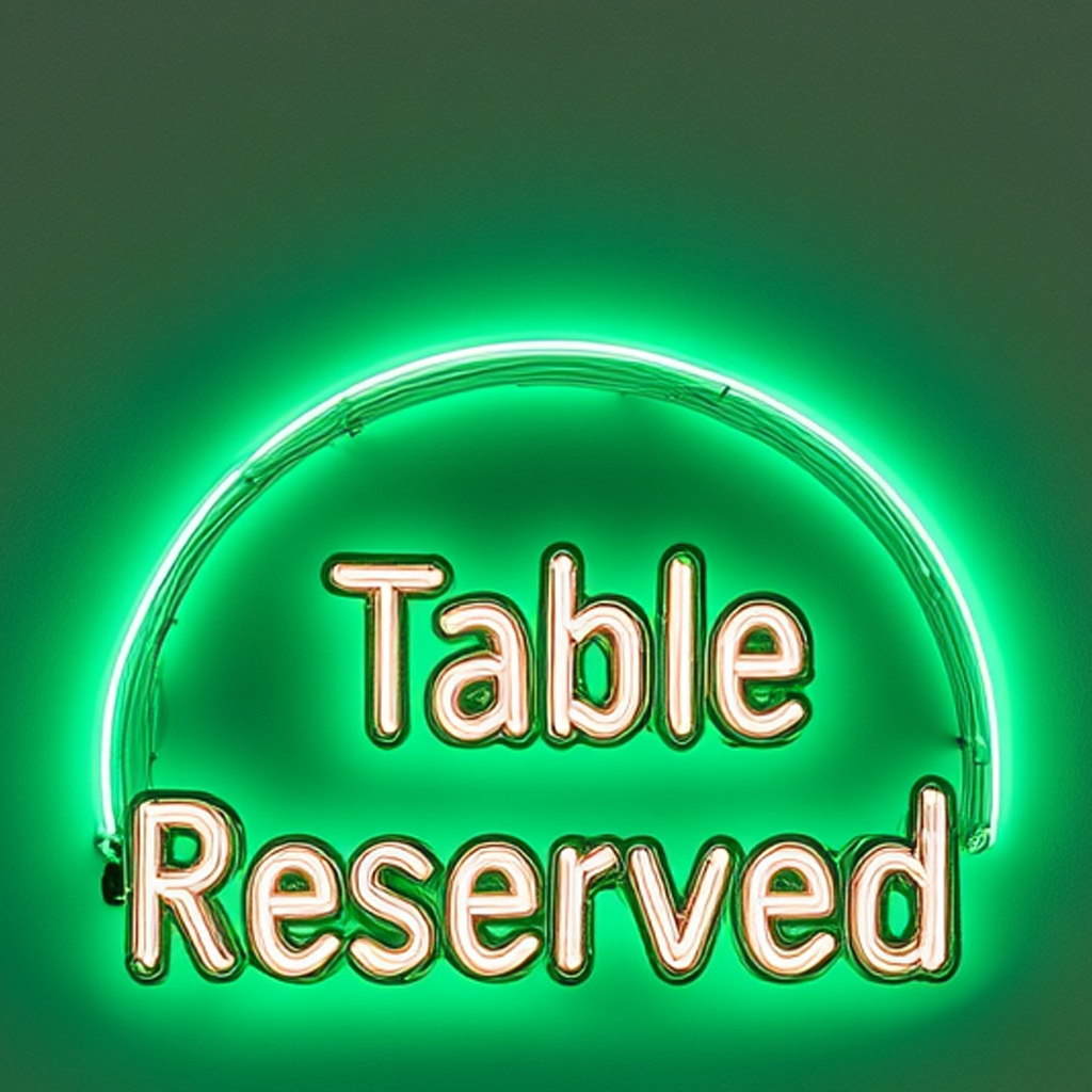"Please Seat Yourself" - Green Neon Sign, 24 Inches