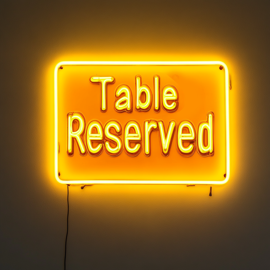 "Please Seat Yourself" - Yellow Neon Sign, 24 Inches