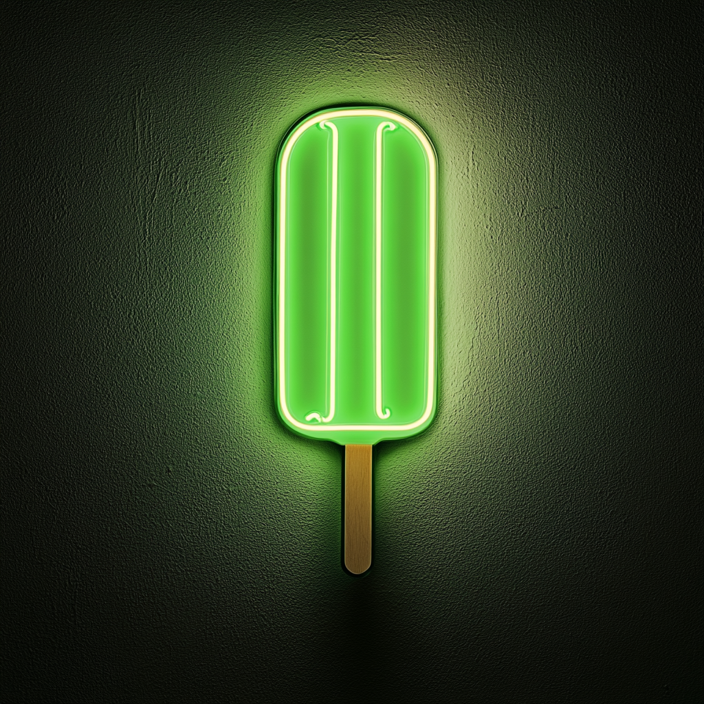Popsicle - Green Neon Sign, 18 Inches
