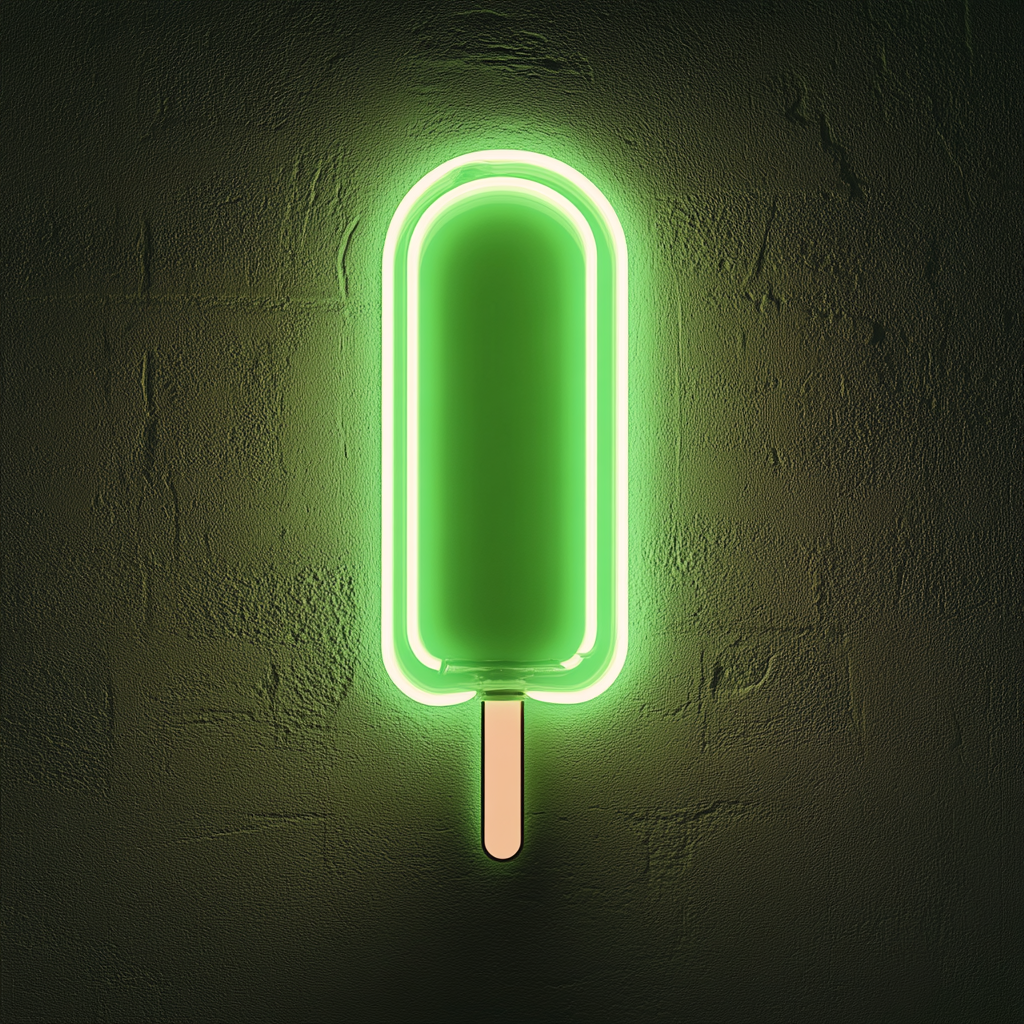 Popsicle - Green Neon Sign, 24 Inches