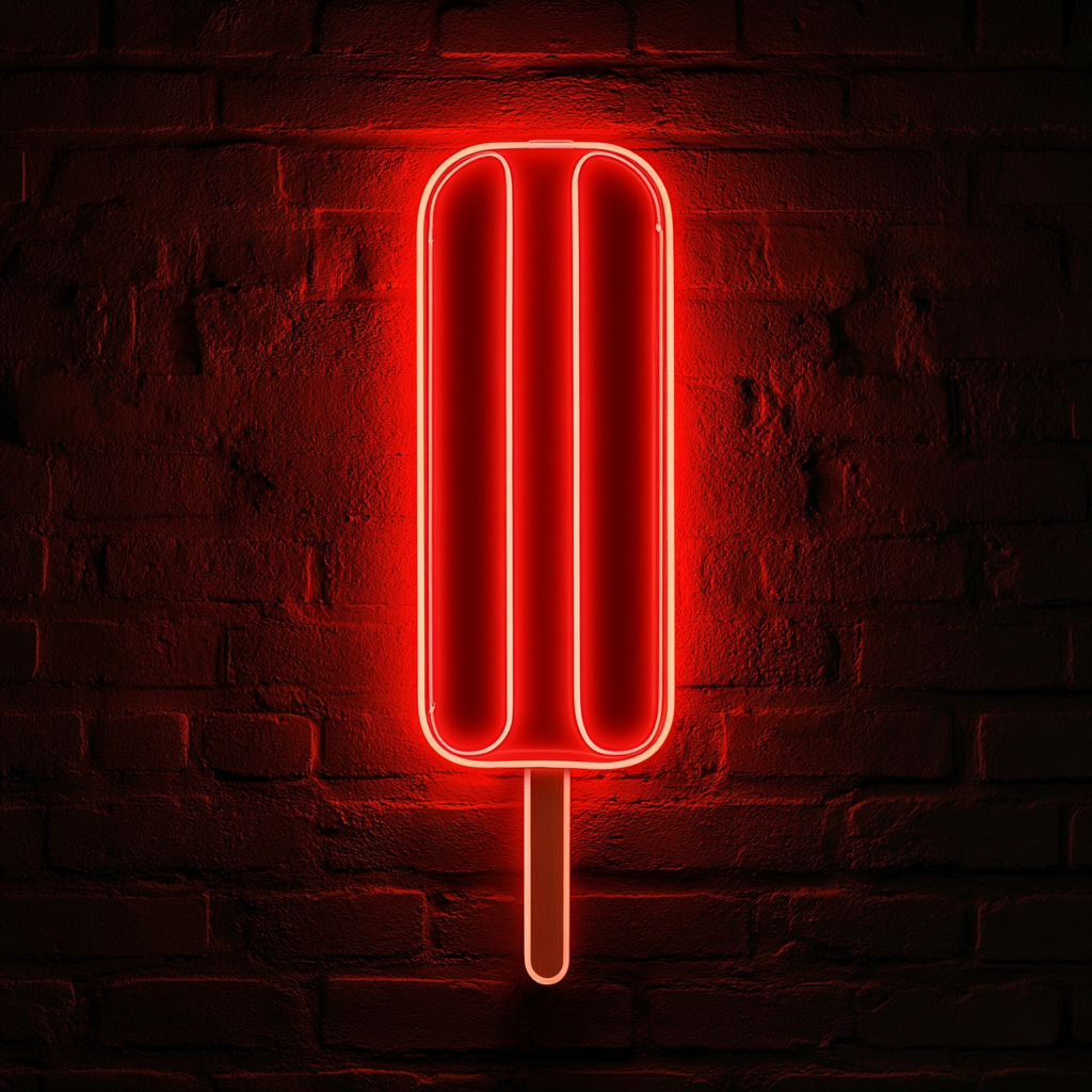 Popsicle - Red Neon Sign, 18 Inches