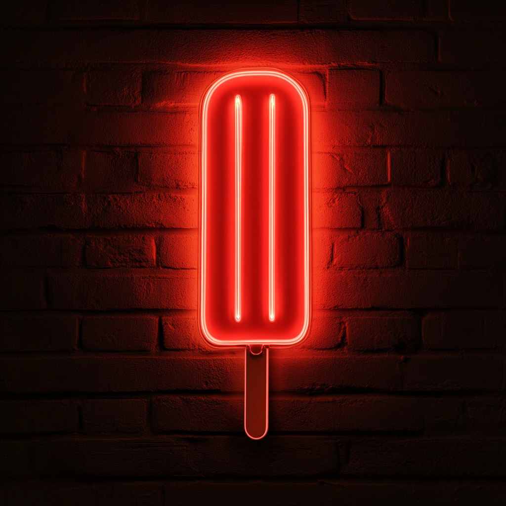Popsicle - Red Neon Sign, 24 Inches