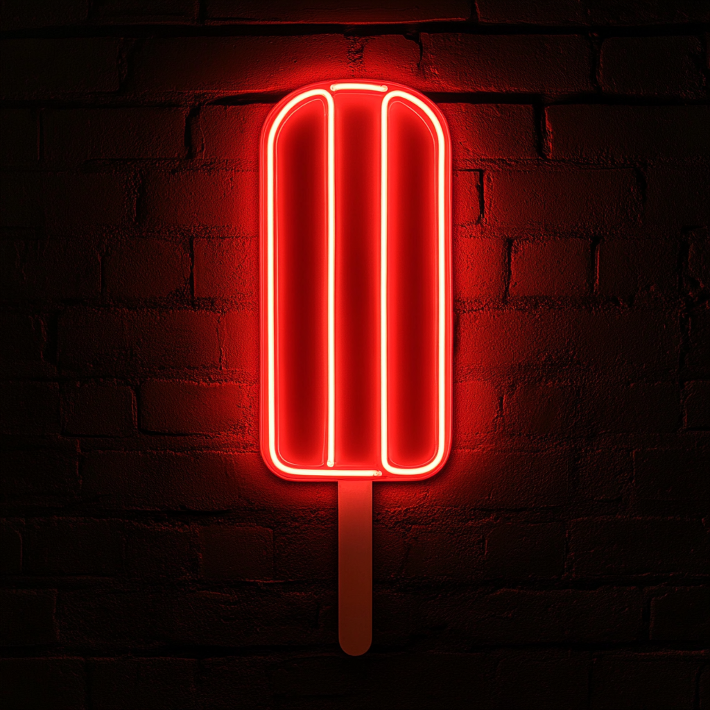 Popsicle - Red Neon Sign, 18 Inches
