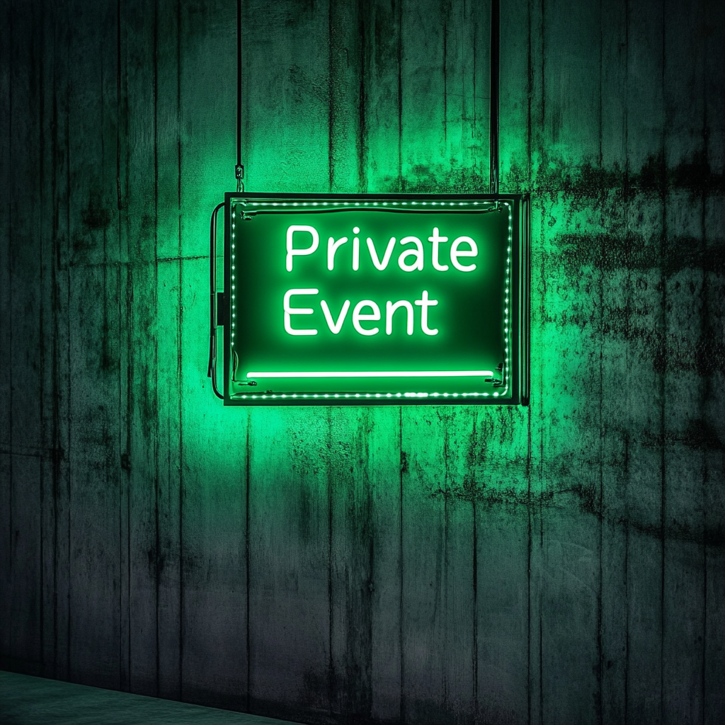 Private Event - Green Neon Sign, 24 Inches