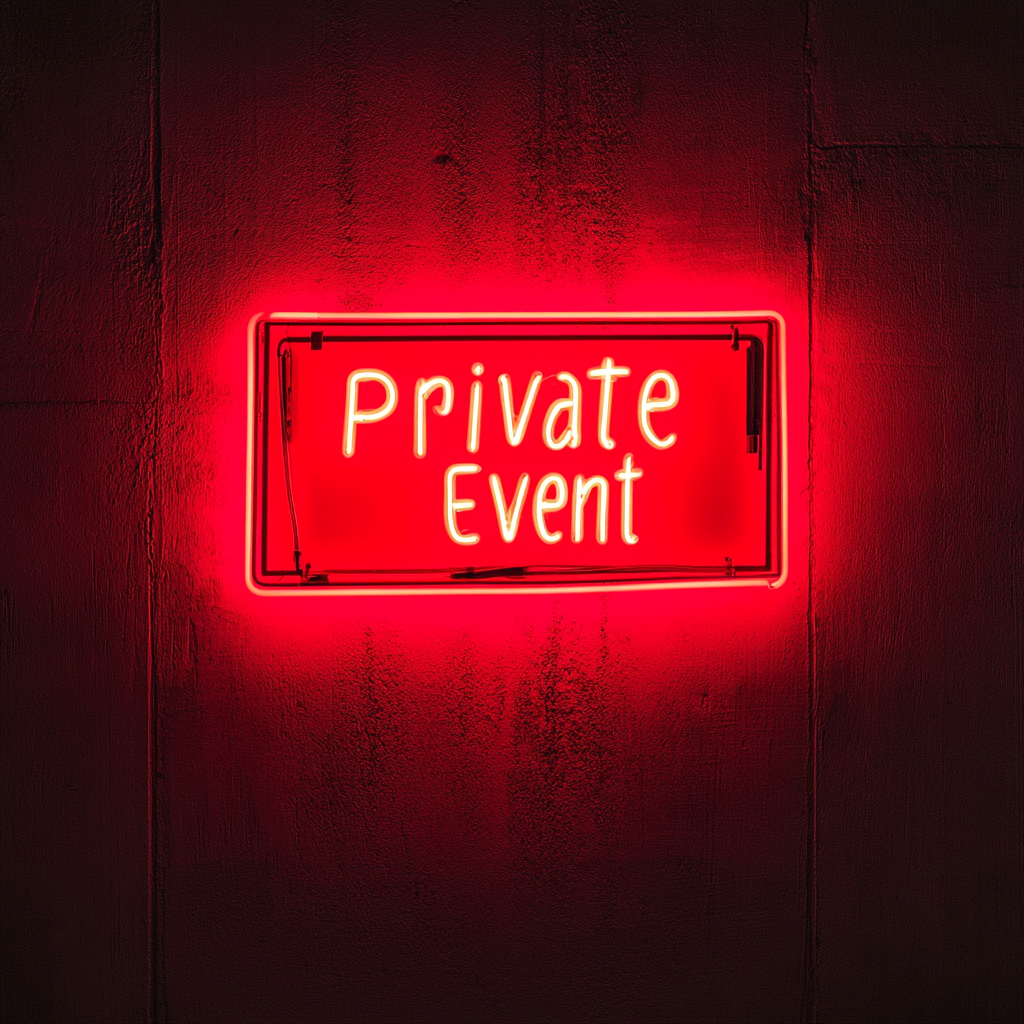 Private Event - Red Neon Sign, 18 Inches
