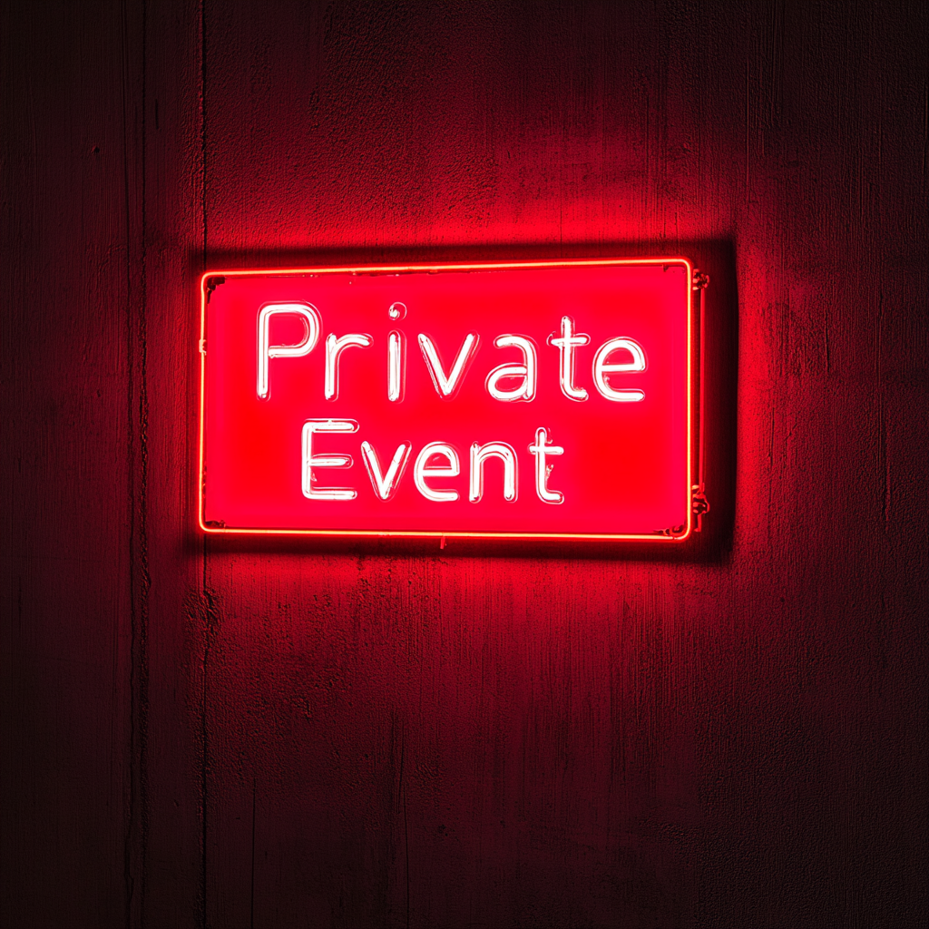 Private Event - Red Neon Sign, 24 Inches
