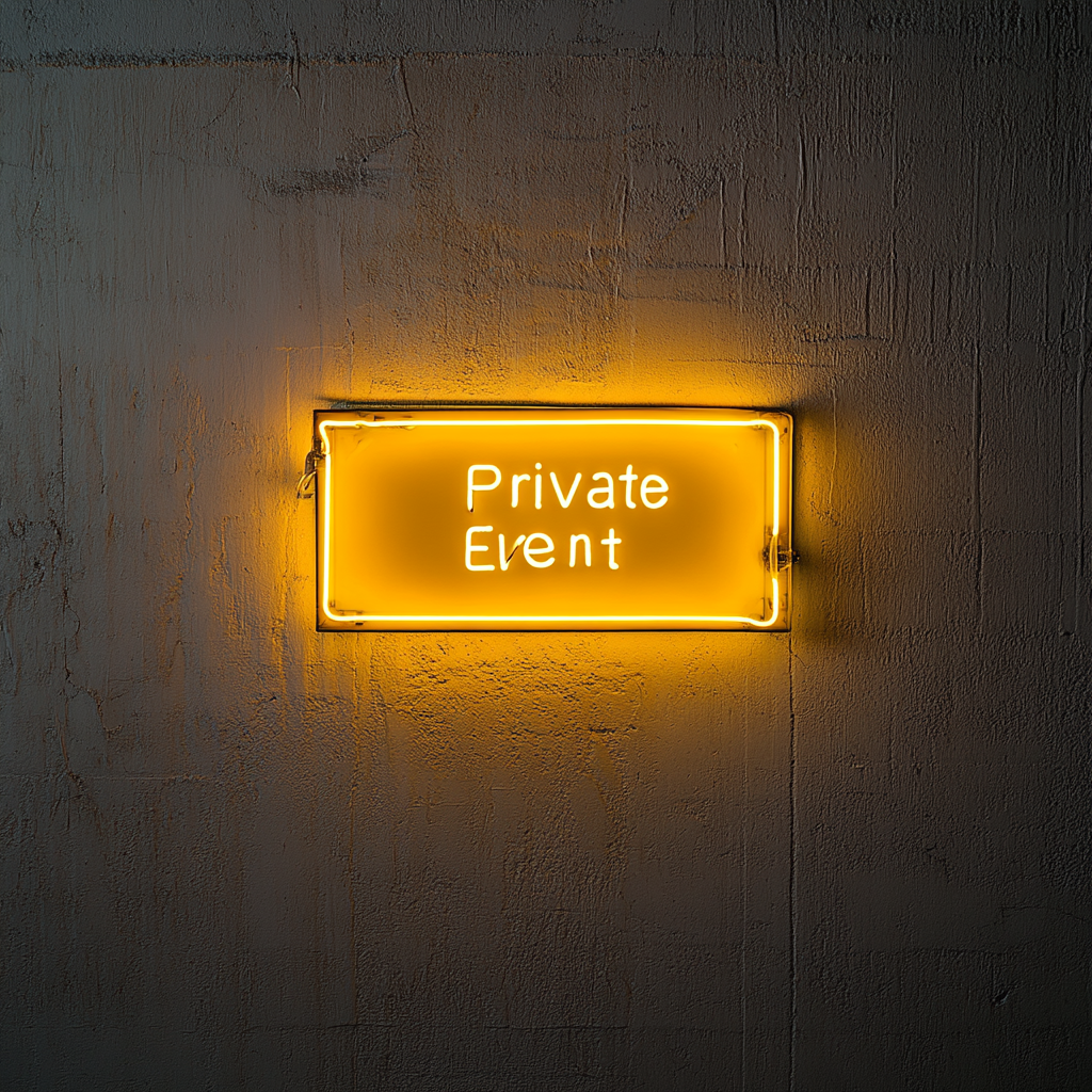 Private Event - Yellow Neon Sign, 24 Inches