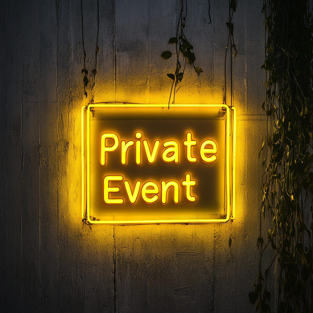 Private Event - Yellow Neon Sign, 24 Inches