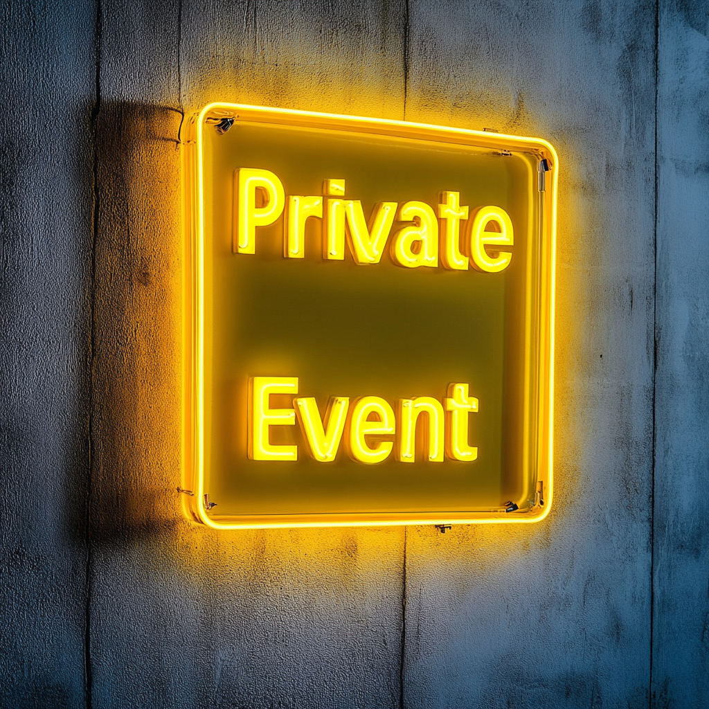 Private Event - Yellow Neon Sign, 18 Inches