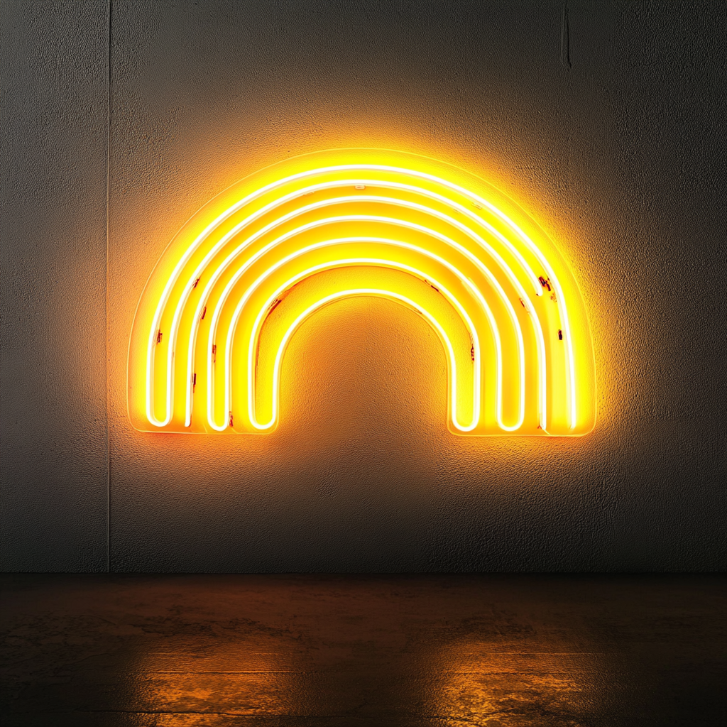 Rainbow - Yellow Neon Sign, 24 Inches